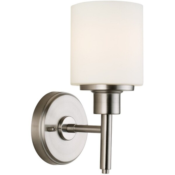 Design House 556183 Aubrey Indoor Wall Mount 1-Light Fixture, Satin Nickel
