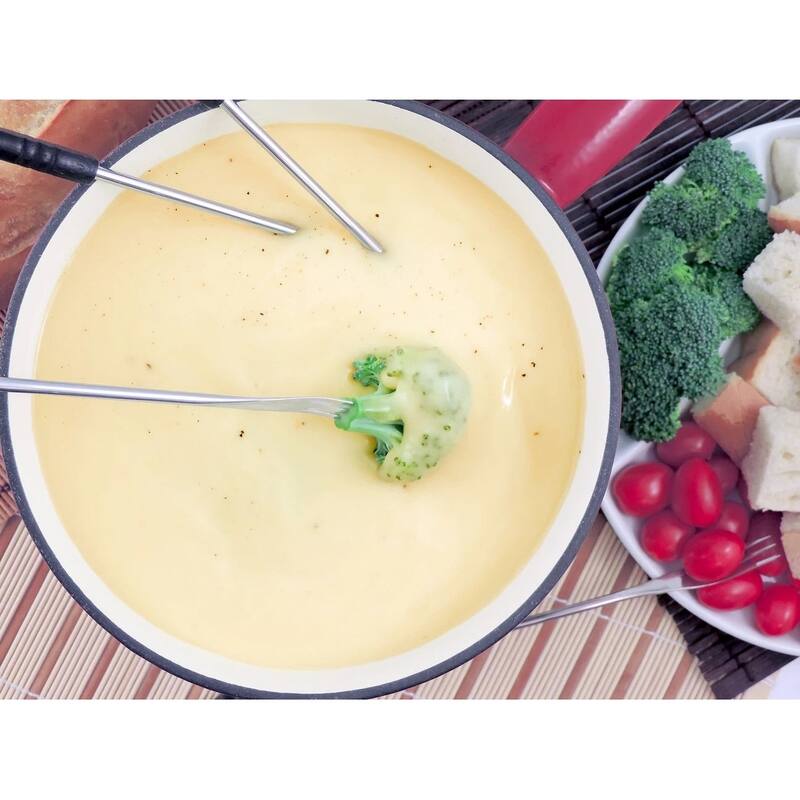 Swissmar KF-66518 Lugano 9-Piece 2-Quart Cast Iron Cheese Fondue Set