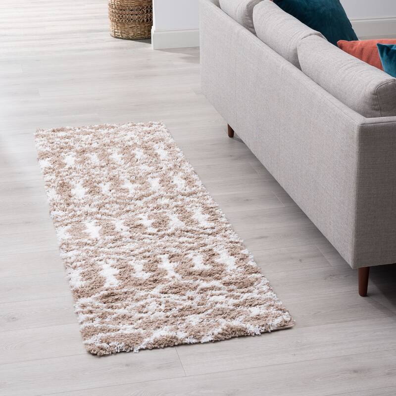 Joy Shag Mediterranean Geometric Indoor Area Rug