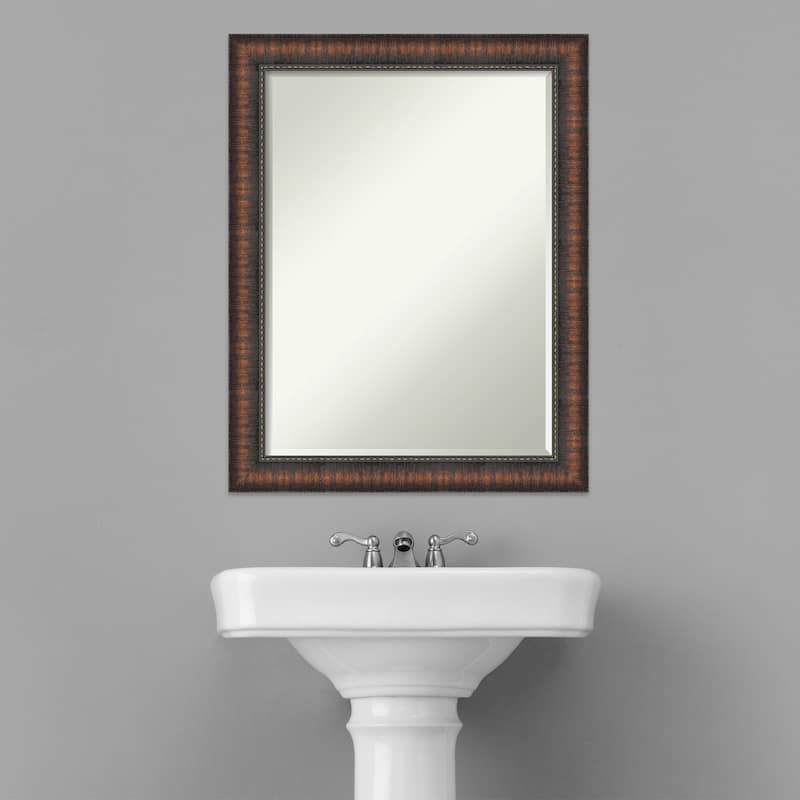 Caleb Brown Half-Inch-Beveled Bathroom Wall Mirror - Caleb Brown - Glass Size 18x24