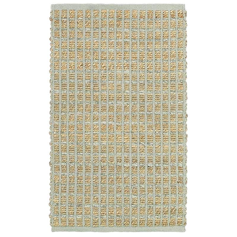 Sevita Organic Jute Grid Area Rug, Natural and Gray - 5' x 7'9"