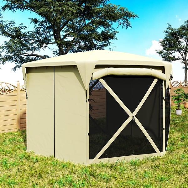 Pop Up Canopy Outsunny Pop Up Gazebo Screen Tent House 11 X 11