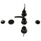 preview thumbnail 9 of 11, Kingston Brass Centurion Three-Handle Bidet Faucet Matte Black