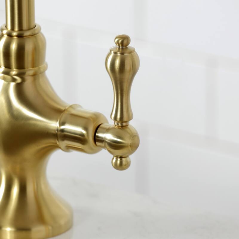 Vintage Two-Handle Kitchen Faucet with Brass Sprayer