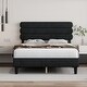 preview thumbnail 11 of 27, Queen Size Platform Bed Frame with Headboard & Wooden Slats Support for Kids Teens Adults No Box Spring, Easy Assembly DARK GREY