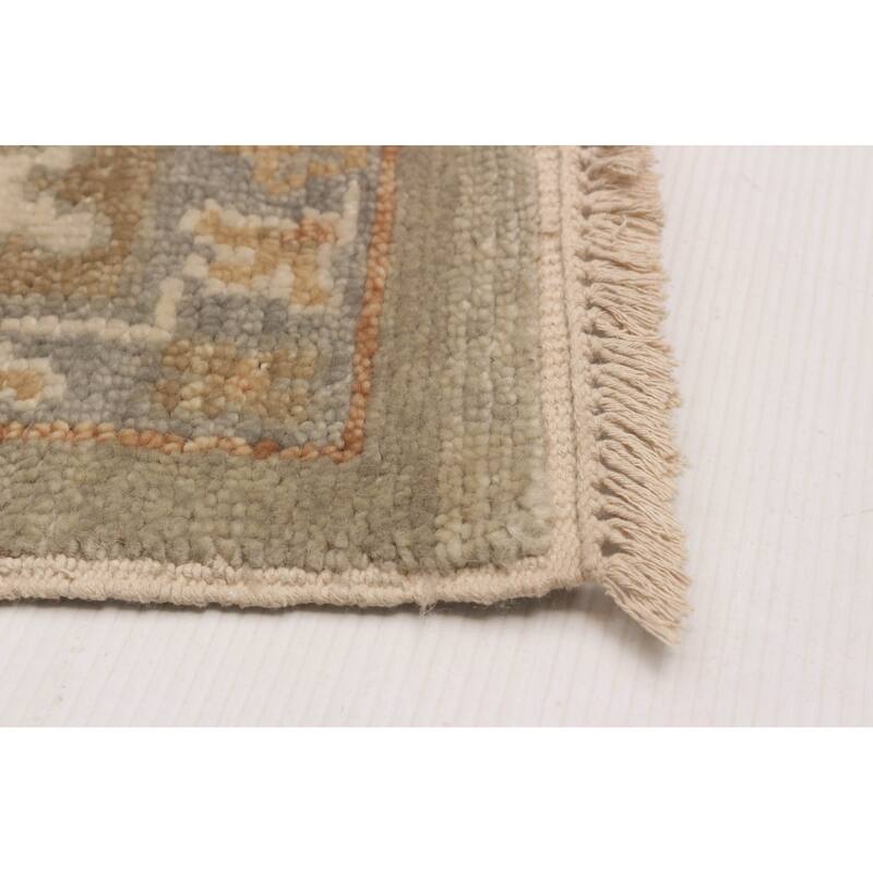 ECARPETGALLERY Hand-knotted Oushak Grey Wool Rug - 8'1 x 9'10