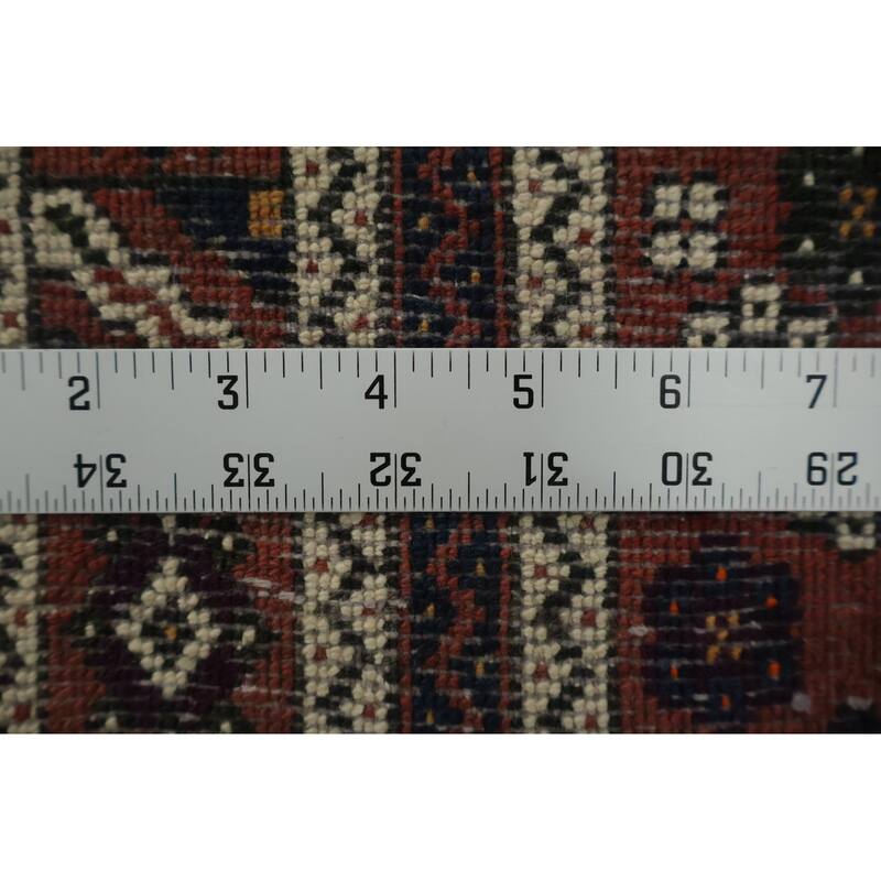 Hand Knotted Oriental 100% Wool Carpet Traditional Geometric Oranges & Rust Afshar Area Rug - 7' 7'' X 5' 3''