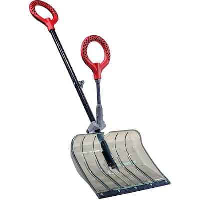 Radius Garden 18" Polycarbonate Lightweight Snow Shovel with Anti-Strain Fore-Grip - 17.85 x 52 x 4
