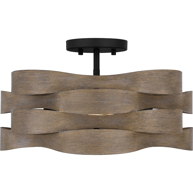 Appleton 2-Light Matte Black Semi-Flush Mount