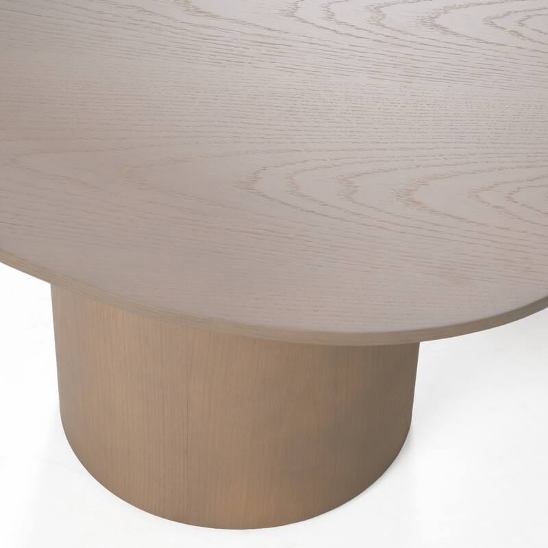 Modrest Connie Modern White Oak Oval Coffee Table