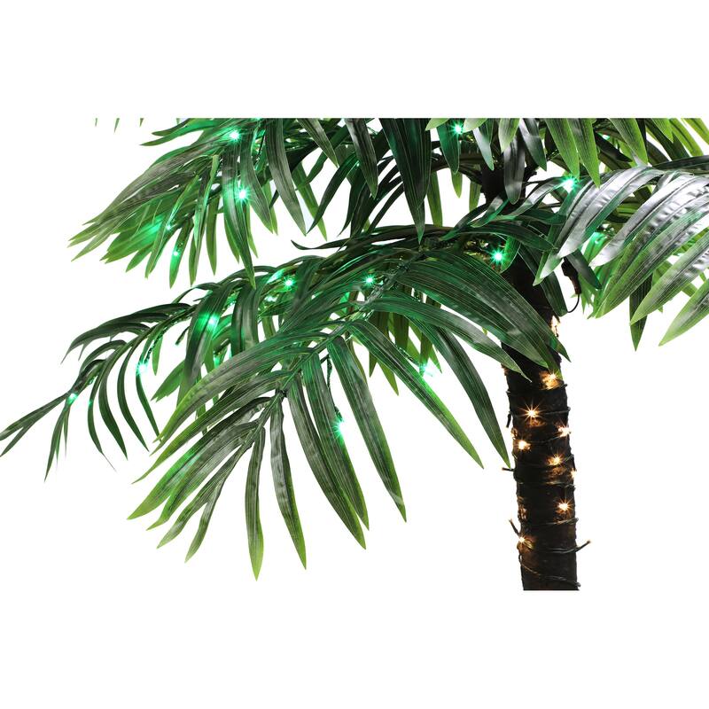 Puleo International 8' Pre-Lit Palm Tree