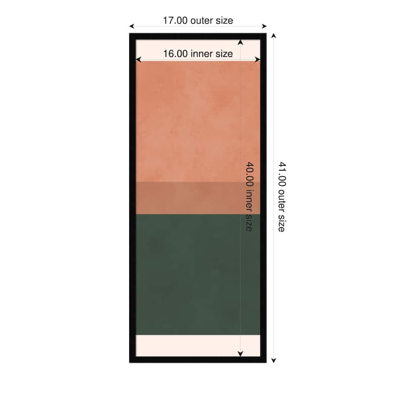 Amanti Art Framed Fabric Pinboard Terracotta Layers by Vitor Costa Printed Bulletin Board - Board Size 16 x 40