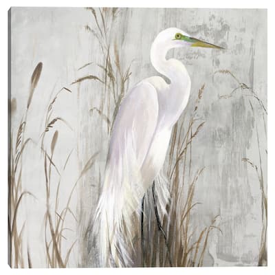 Heron in the Reeds by Aimee Wilson Canvas Art Print