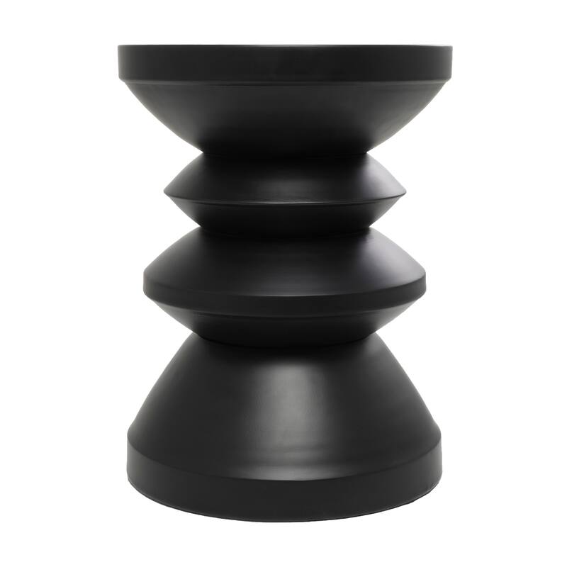 Black Metal Art Deco Inspired Accent Table