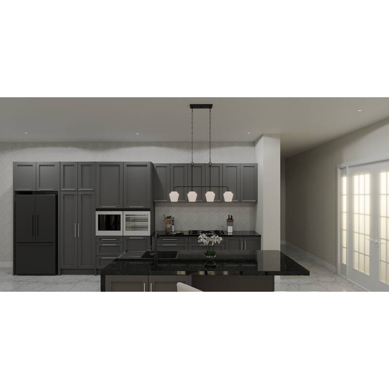 Nielson 4-Light Matte Black Island Light