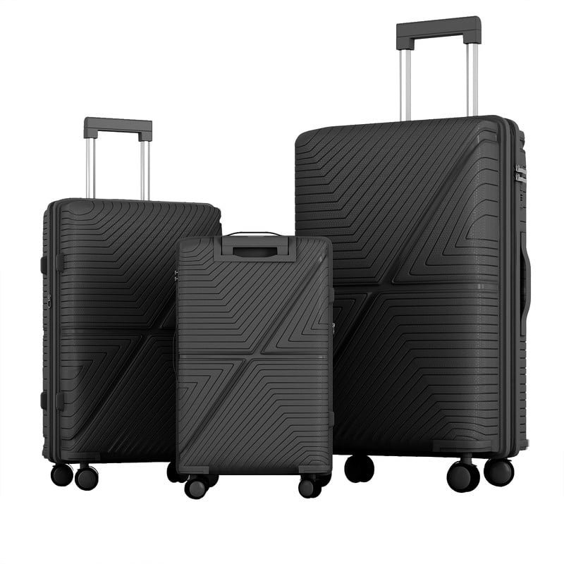 Mixoy Light weight Luggage with Spinner Wheels & YKK Zipper, 3-Piece Suitcase ABS Hardside Luggage Set with TSA Lock