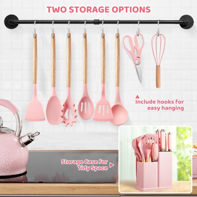 38 PCS Kitchen Utensils Set, Silicone Cooking Utensils