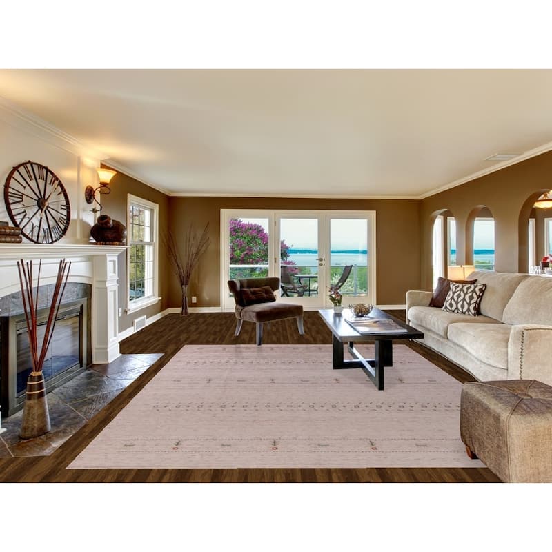 Hand Knotted Oriental 100% Wool Carpet Tribal Animal Pictorial Multi-Colored Gabbeh Area Rug - 11' 5'' X 8' 8''