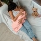 preview thumbnail 2 of 3, Baby Muslin Blanket - Large 40" X 40", Lace Pink, By Comfy Cub - Lace Pink