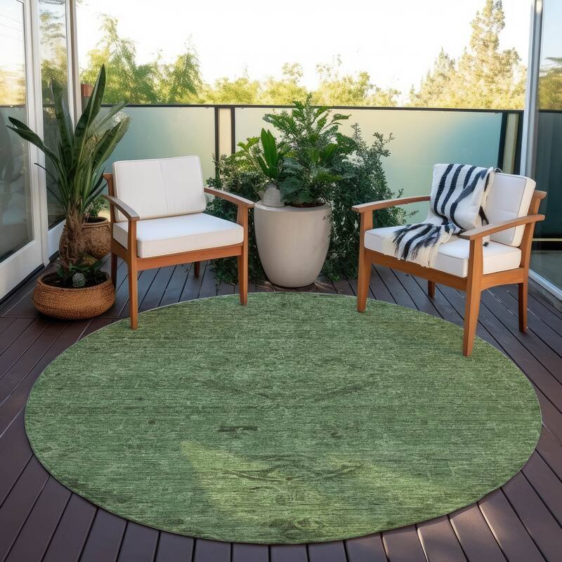 Machine Washable Indoor/ Outdoor Vintage Traditional Chantille Rug