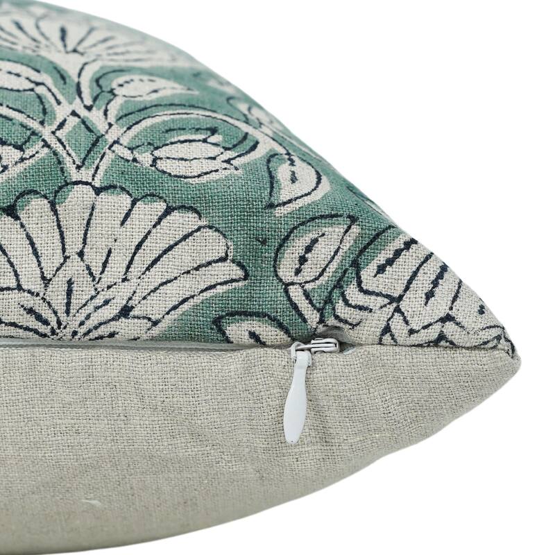 Linen Farmhouse Block print pillow Cover Ulta kamal