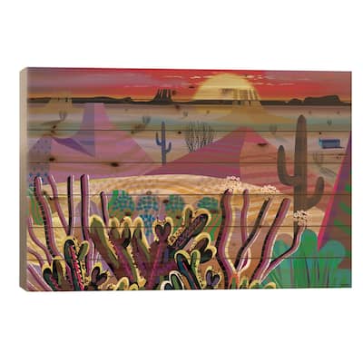 The Desert Within You Print On Wood by Charles Harker - Multi-Color