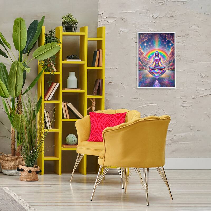 Stupell Spiritual Enlightenment Meditation Framed Giclee Art Design By Spirit of the Rainbow