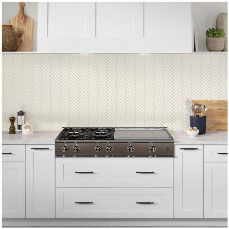 Emser Tile W95REGA0810MHB Regala - 8" x 10" Chevron Wall Tile - Glossy