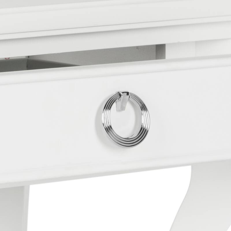 SAFAVIEH Alaia White Side Table - 24" x 18" x 26"