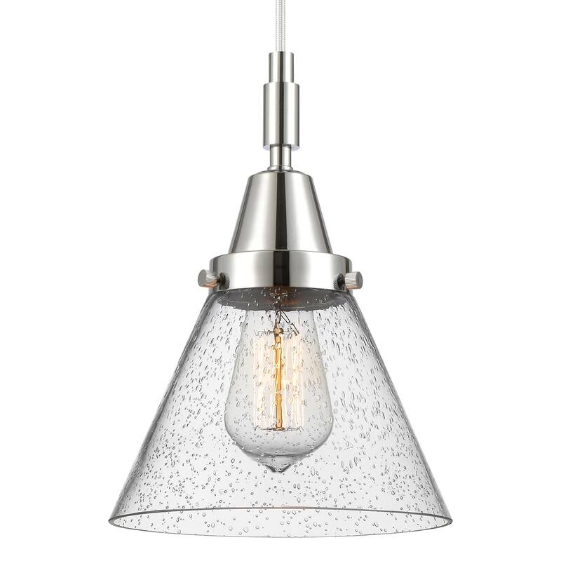 Innovations Lighting 447-1P-G44 Cone 8" Wide Mini Pendant with Clear, - Polished Chrome