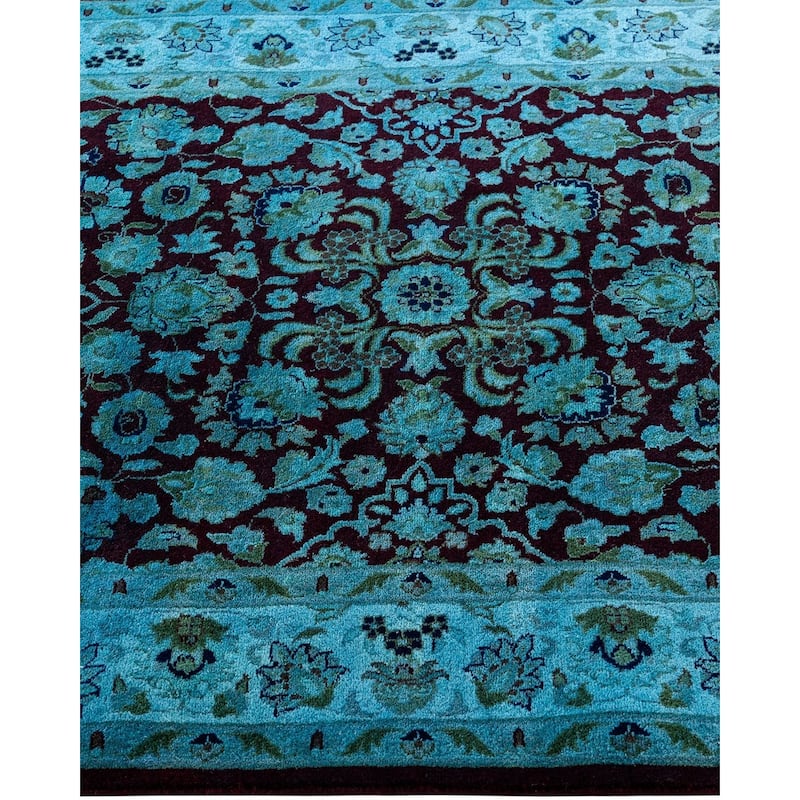 Contemporary Overdyed Wool Hand Knotted Area Rug - 3' 2" x 5' 0"