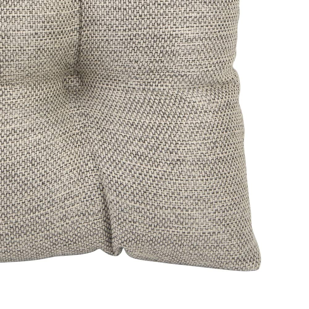 Klear Vu Tyson Gripper Universal Non-Slip Overstuffed Dining Chair Cushion, 2 Pack, Gray