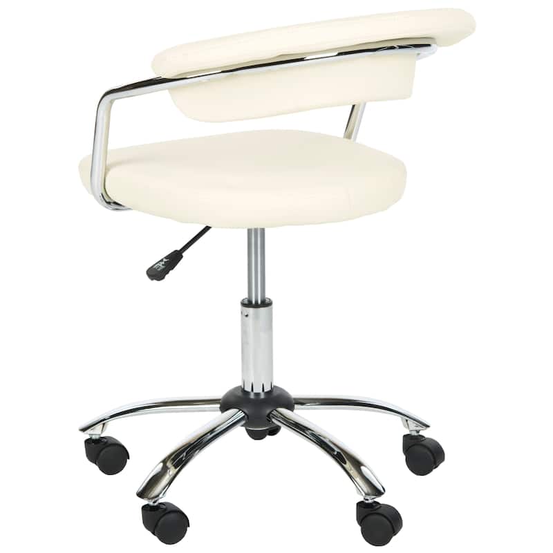 Silver Orchid Kelly Cream Desk Chair - 21"W x 21"D x 27"H