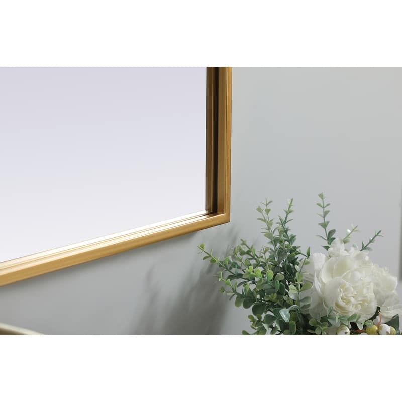Indigo Home Metal Frame Arch Mirror 30x36 Inch
