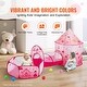 preview thumbnail 25 of 26, Kids Play Tent with Tunnel, Basketball Hoop for Boys, Girls, Babies and Toddlers, Indoor/Outdoor Pop Up Playhouse