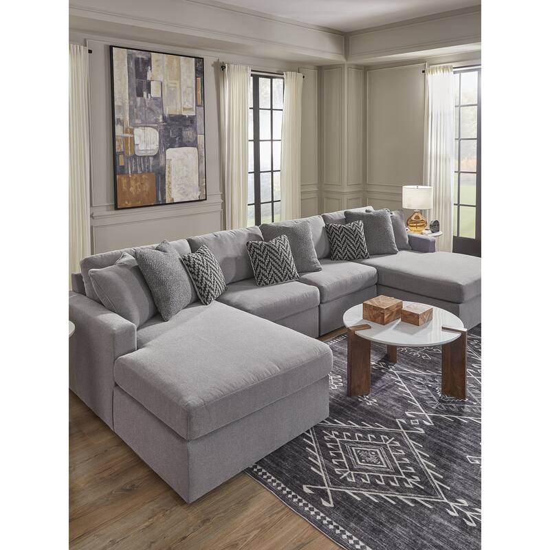 Signature Design by Ashley Modmax 4-Piece Double Chaise Sectional - 142"W x 68"D x 36"H