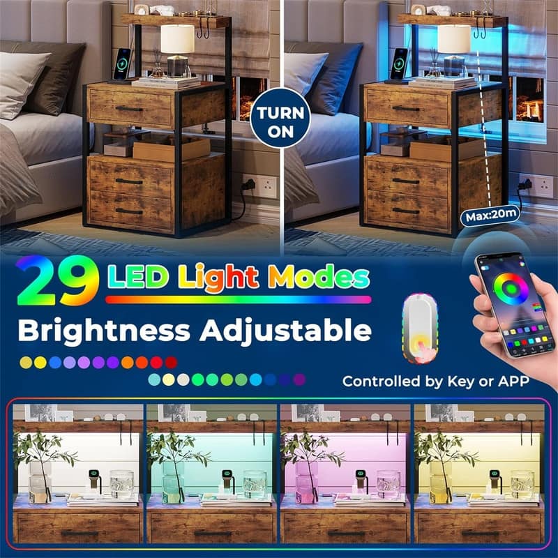 Nightstand with Charging Station