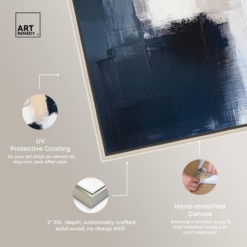 Blue Mood Depth I Canvas by Art Remedy