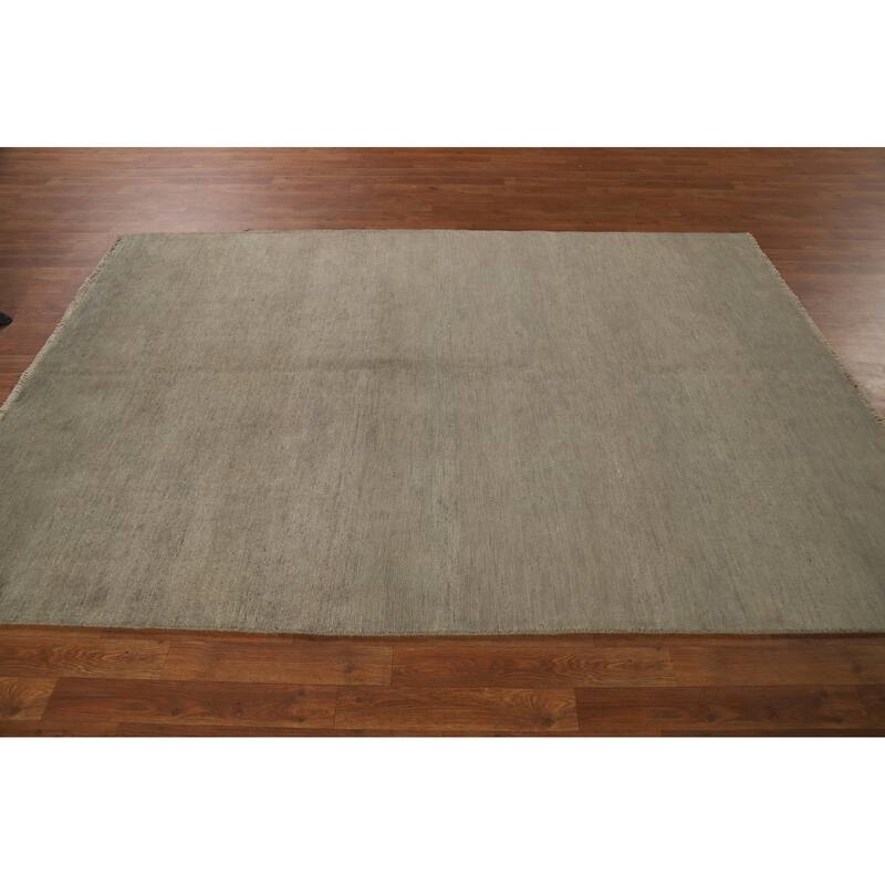 Beige & Gray Gabbeh Oriental Area Rug Handmade Wool Carpet - 5'5" x 7'11"