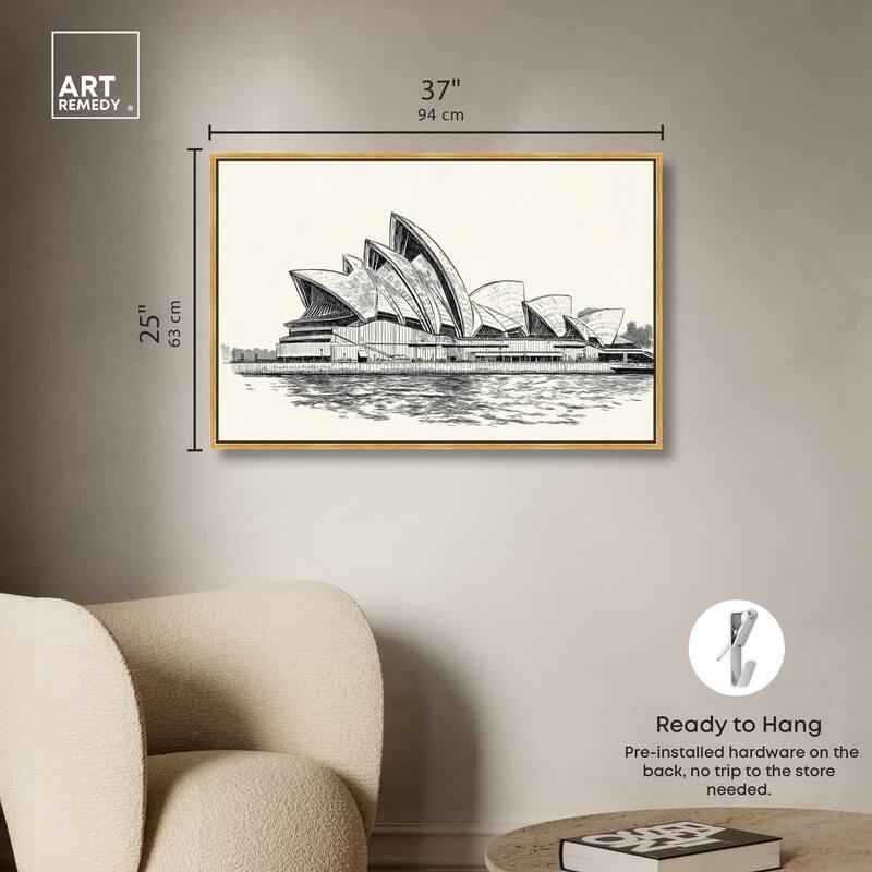 Sails of Sydney Canvas by Art Remedy
