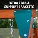 preview thumbnail 12 of 13, Gorilla Playsets Ozark II Wooden Outdoor Swing Set with Gray Slides