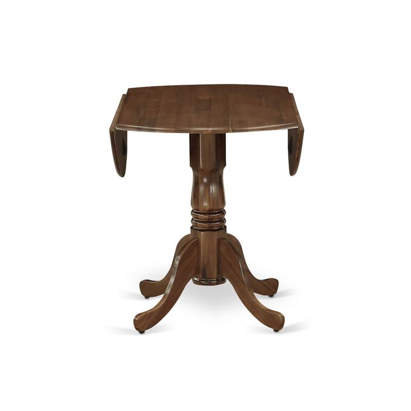 3-Piece Acacia Walnut Finish Solid Wood Top - Button Tufted Dining Room Set - Seats 4