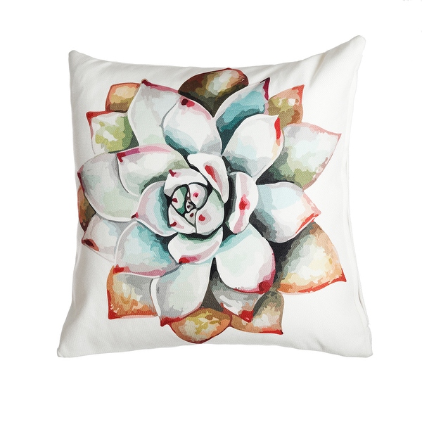 Succulent Indoor Outdoor Decorative Pillow Multi Green 20