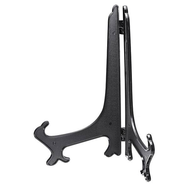 12 Inch Display Stand Holders Display Pictures PS Plastic Black Pack of