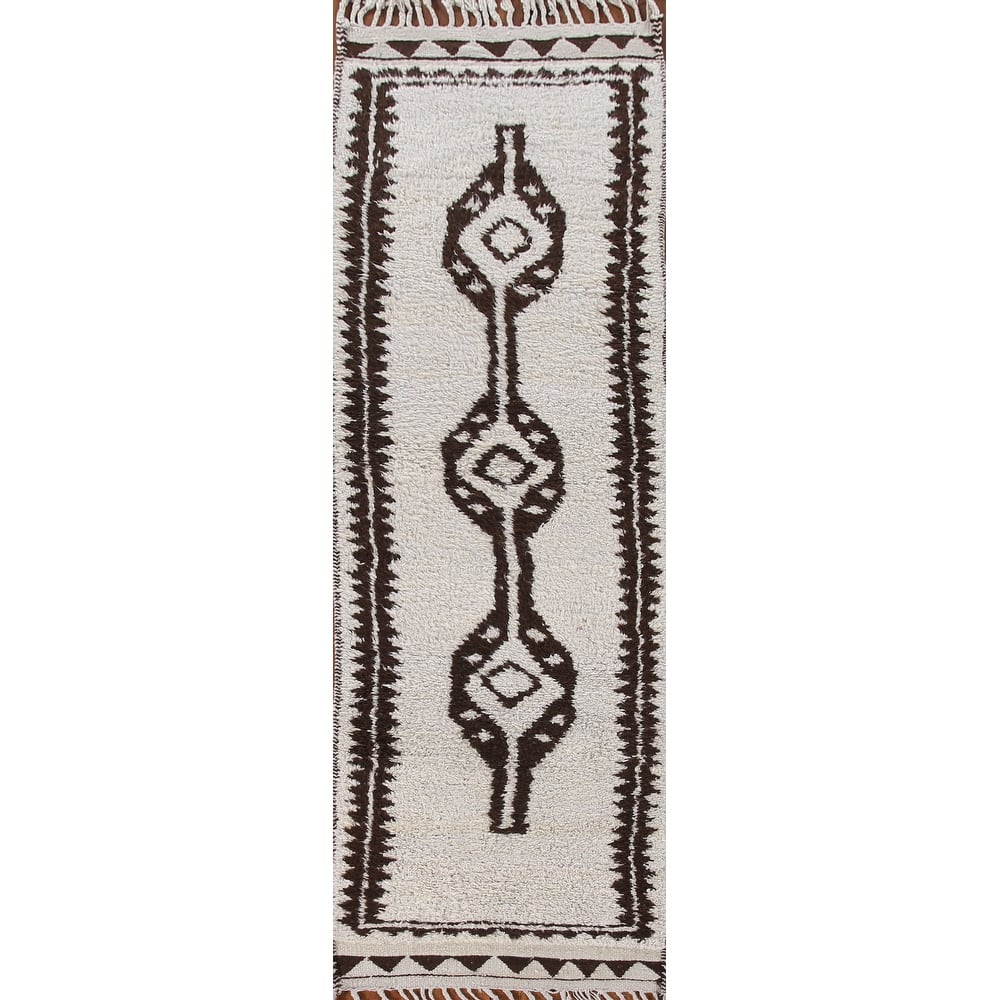 Plush Turkish Anatolian Runner Rug Hand-knotted Wool Carpet - 3'2"x 11'5"