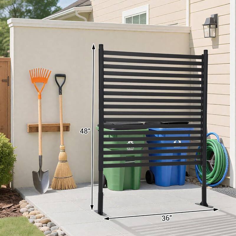 36" x 48" Freestanding Outdoor Privacy Screen, Privacy Fence Screen for Backyard Patio Garden