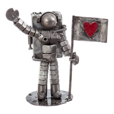 Novica Handmade Astronaut Recycled Metal Sculpture