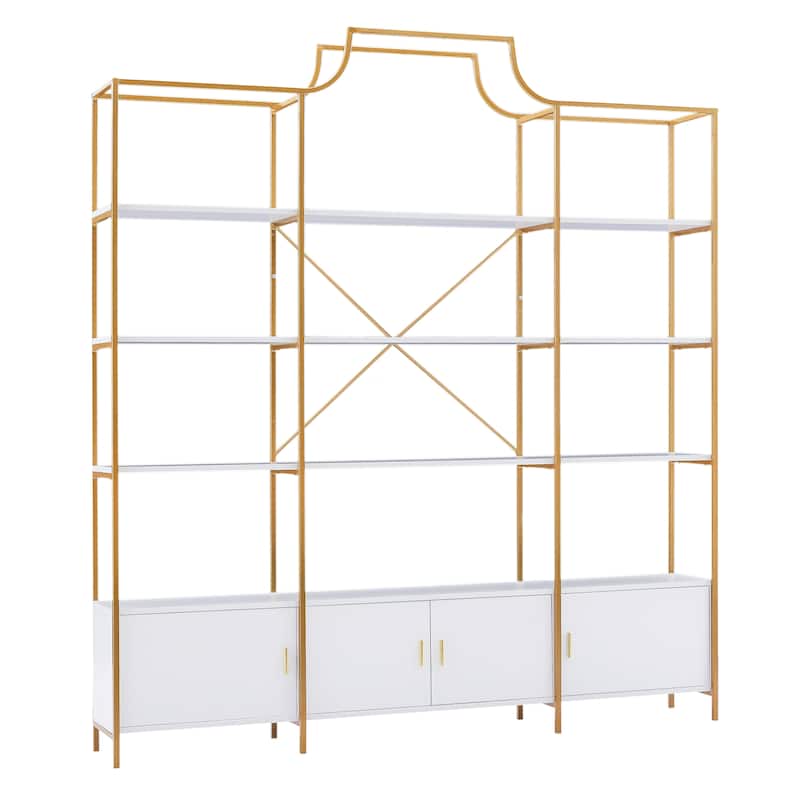 78 Inch 4 Tiers Home Office Bookcase Bookshelf