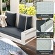 preview thumbnail 22 of 47, 2-Person Wicker Hanging Porch Swing with Chains, Cushion and Pillow