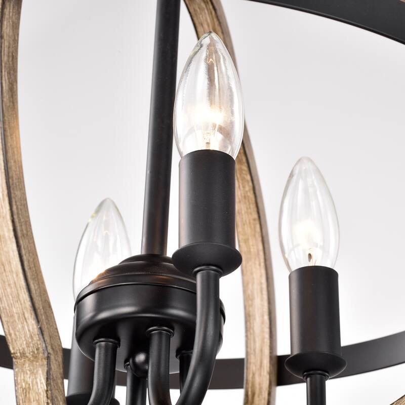 Lantern Candlestick Chandelier 4-light Hanging Pendant - 17.25*17.25*21-93